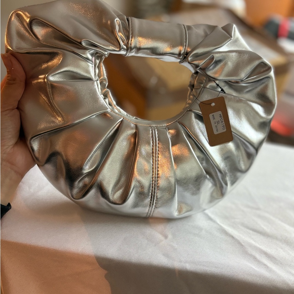 Silver Metallic Women's Bag